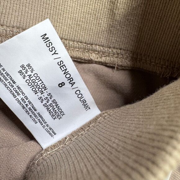 Gloria Vanderbilt Women's Tan Faux Wrap Skirt Skort Shorts NEW 8 Cotton Blend - Picture 8 of 8